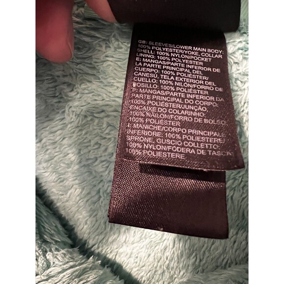 The North Face Denali Jacket Girls Size Large Green Polartec Solid Full Zip Warm - Picture 4 of 13